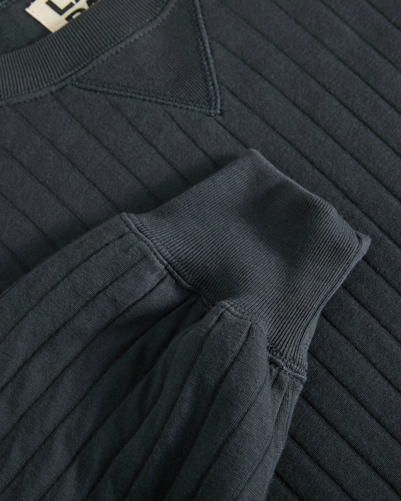 Sweatshirt Xavier Ribbed Black Sand