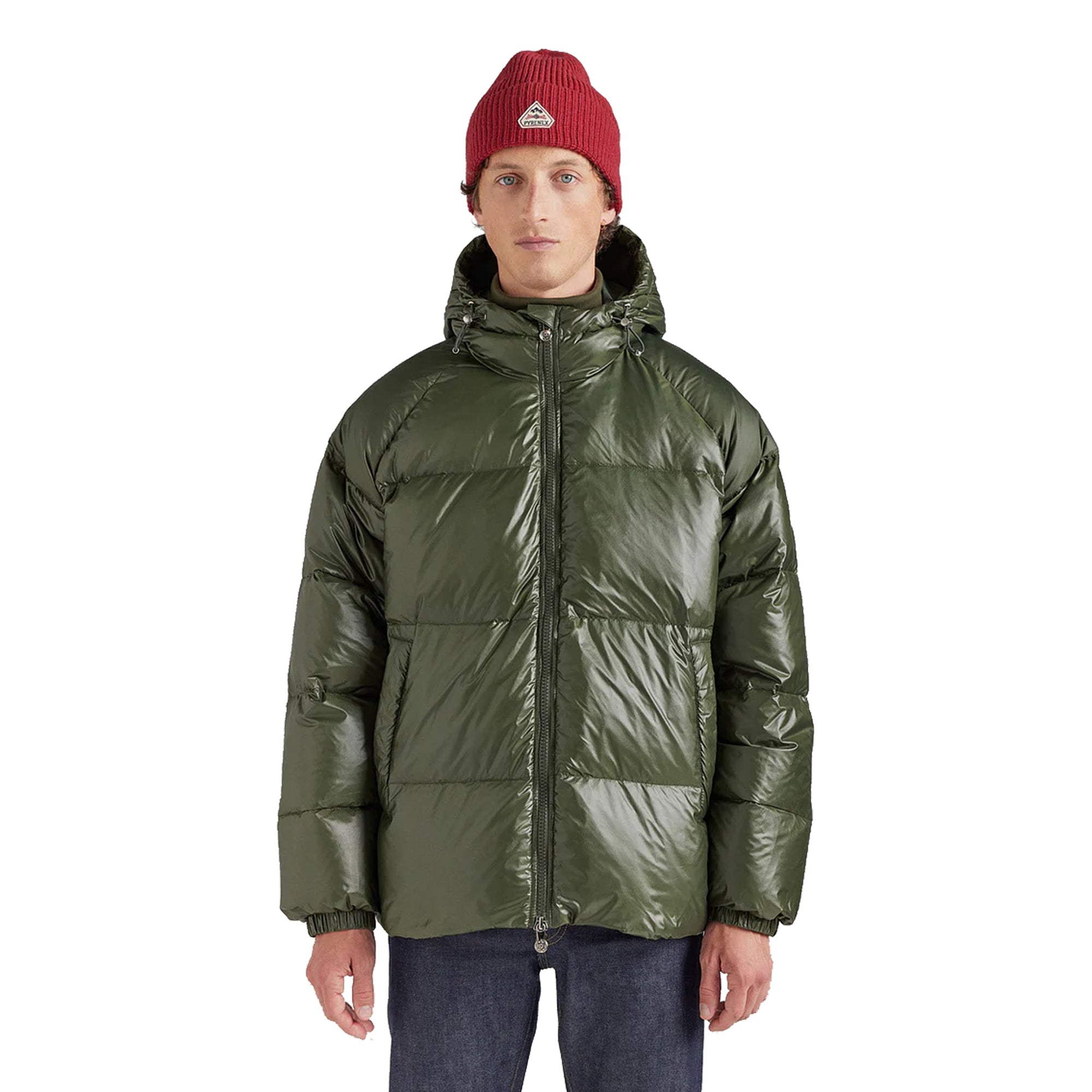 Sten 3 Shiny Down Jackets Deep Khaki
