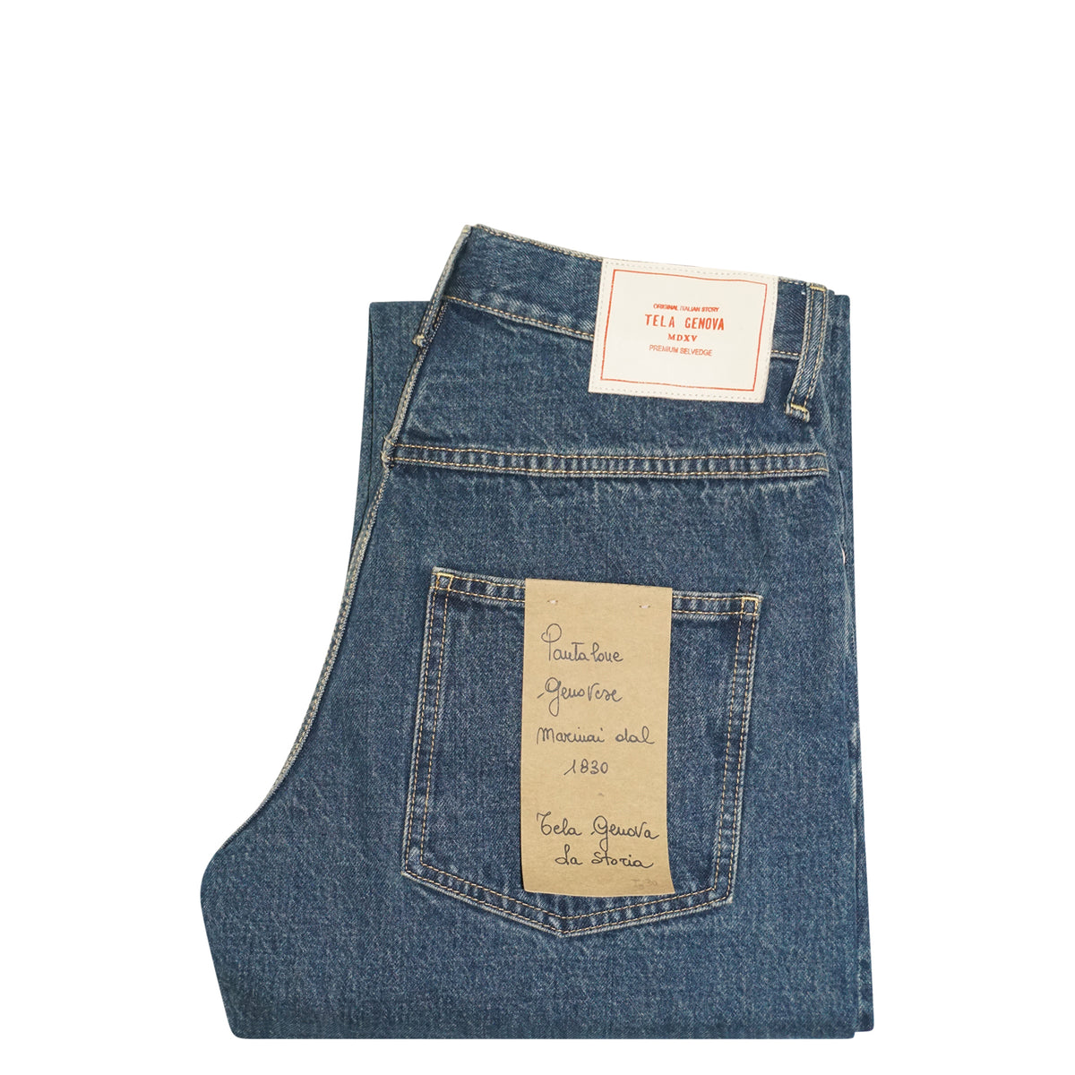 Tobia Selvadge Dirty Stone Blue Denim