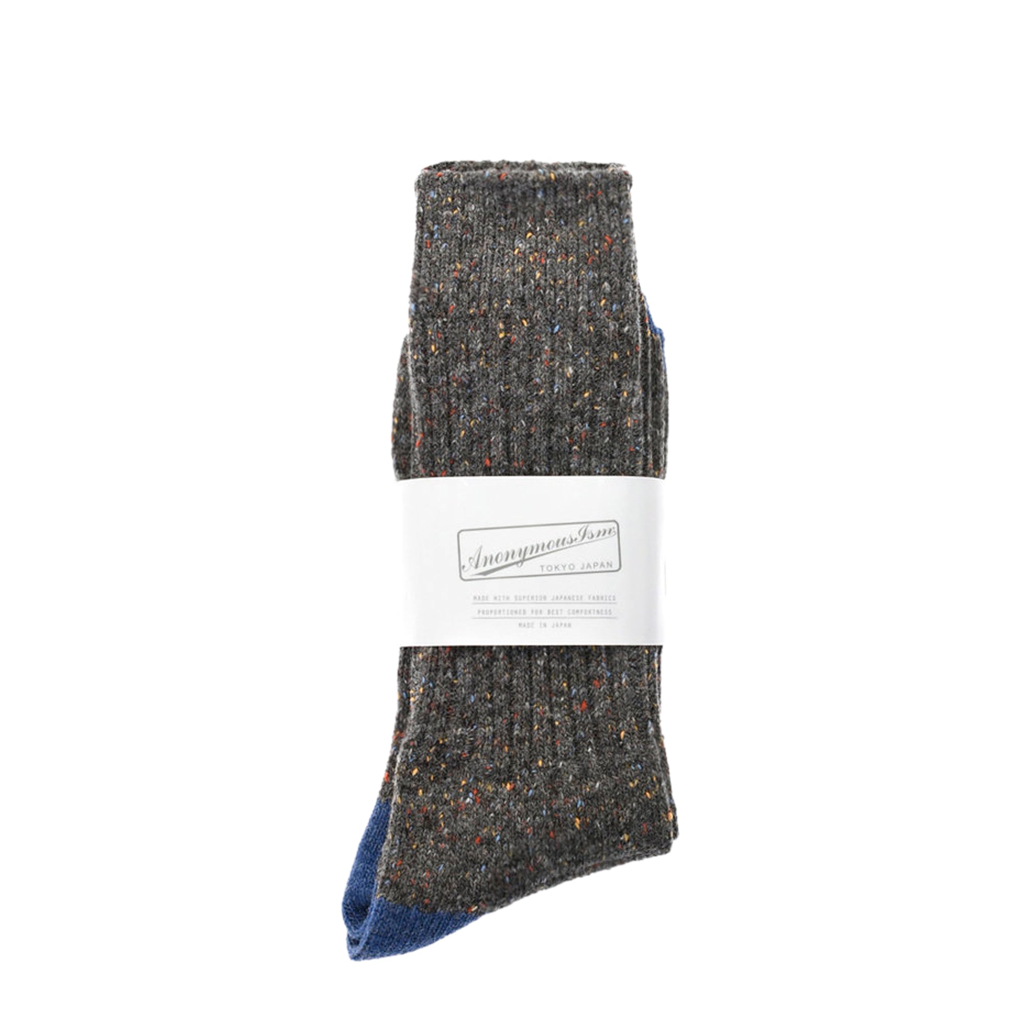 Tweed Nep Crew Charcoal