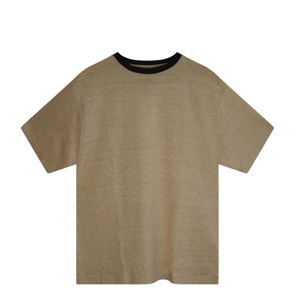Normandy Linen T-shirt Beige x Brown | Batoner | Public Store Padua