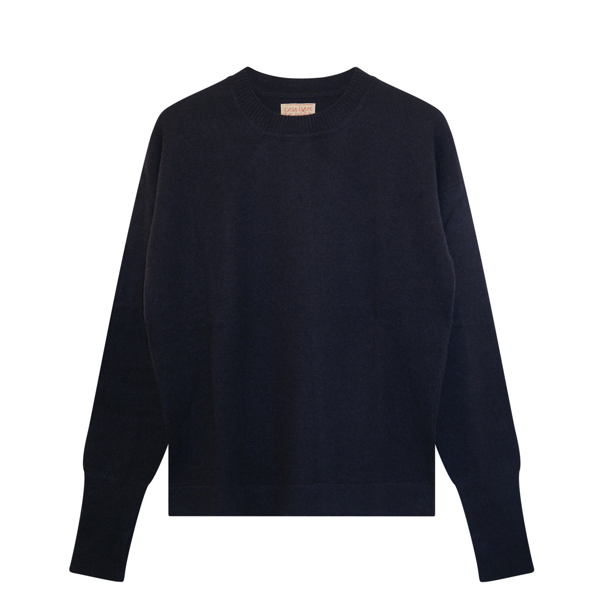 Crewneck 50% cashmere 50% merino wool Blue