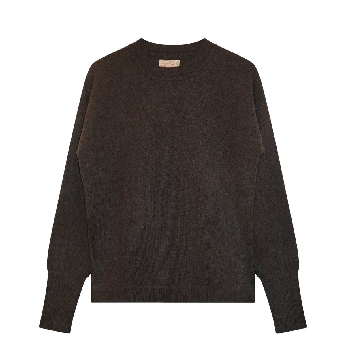 Crewneck 50% cashmere 50% merino wool Taupe