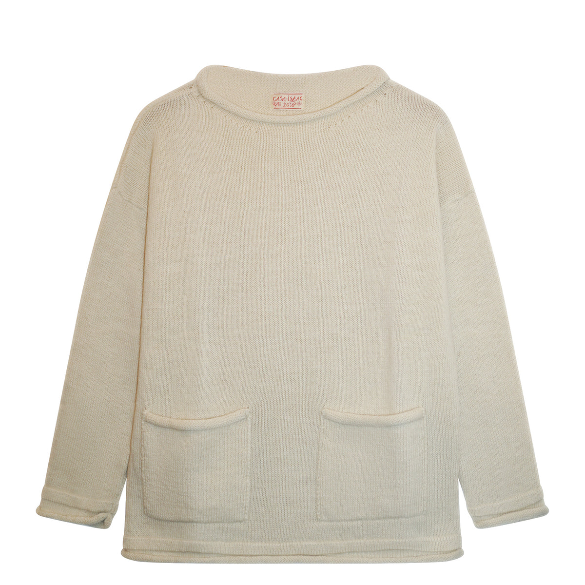 RollNeck Oversize Ecru 50% alpaca 50% merino