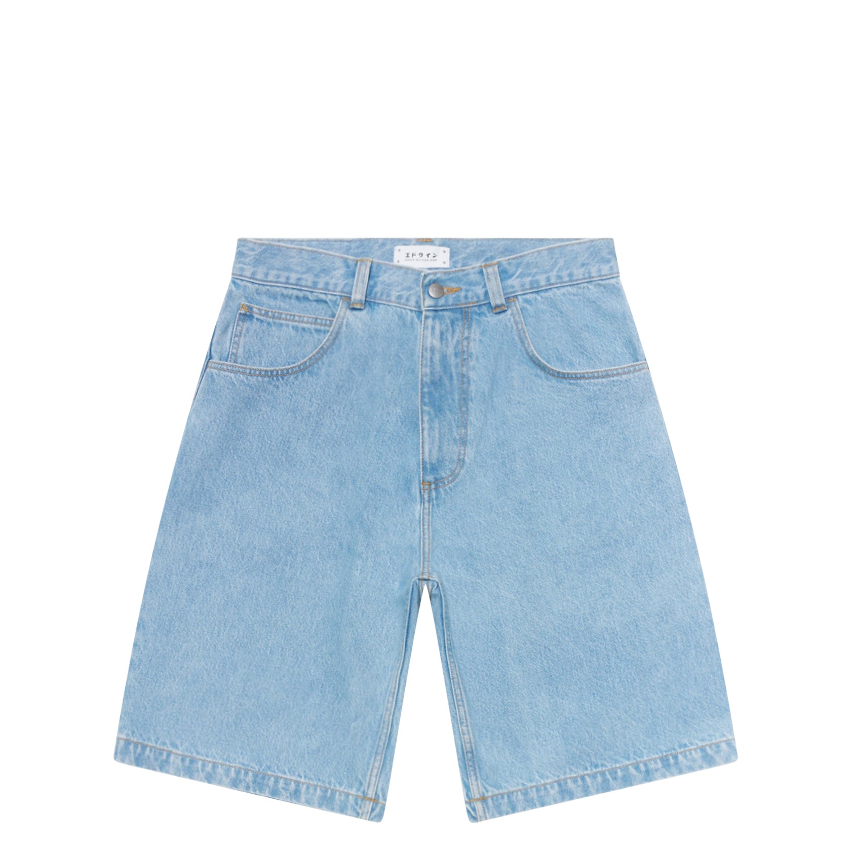 Edwin Worker Shorts Blue - Heavy Bleach Wash