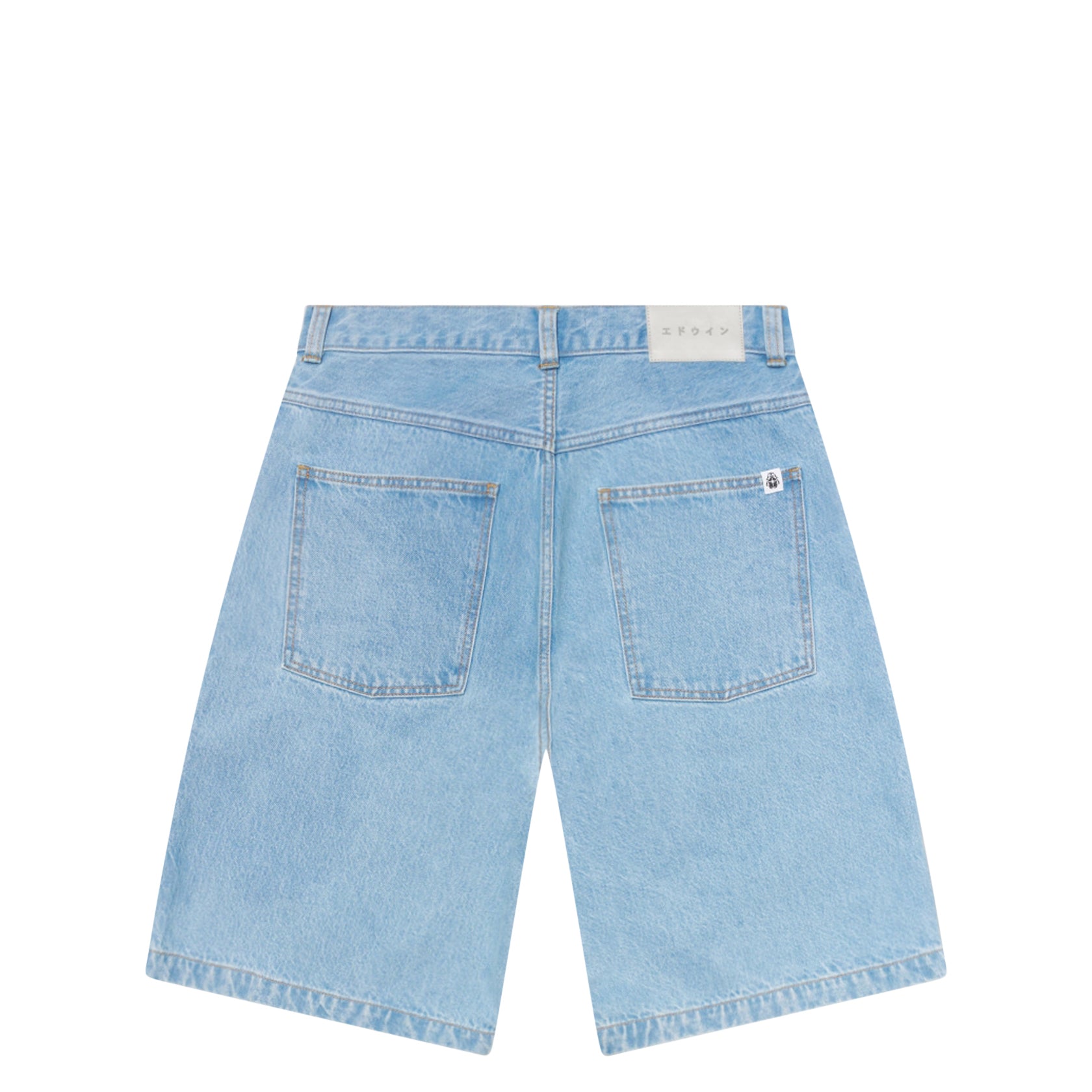 Edwin Worker Shorts Blue - Heavy Bleach Wash
