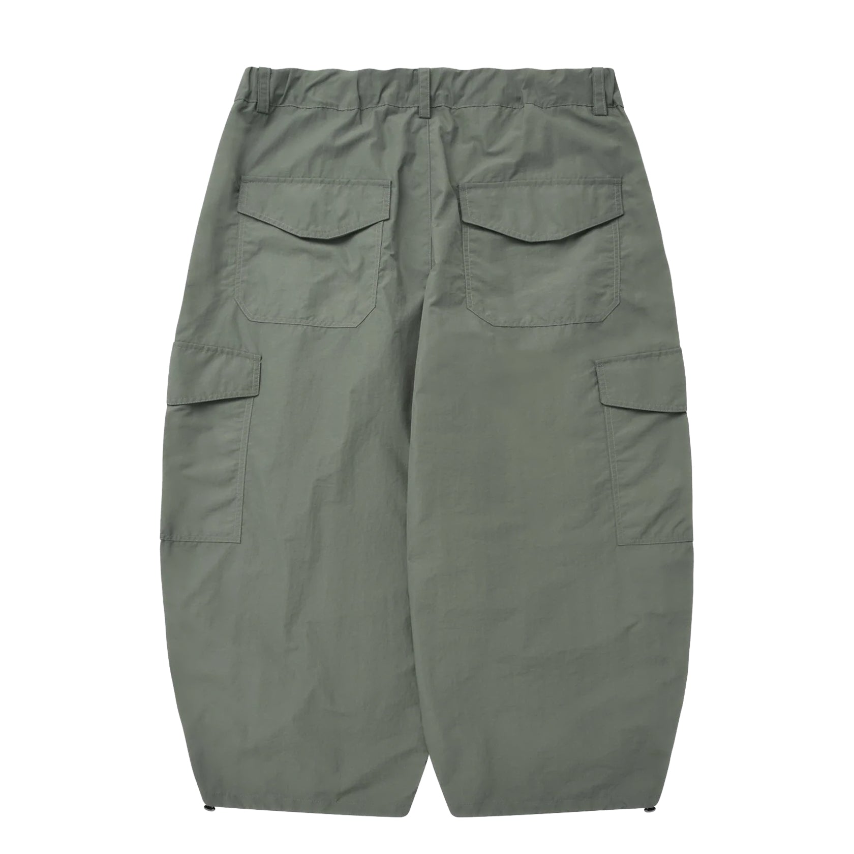 Nylon Cargo Balloon Pants Olive