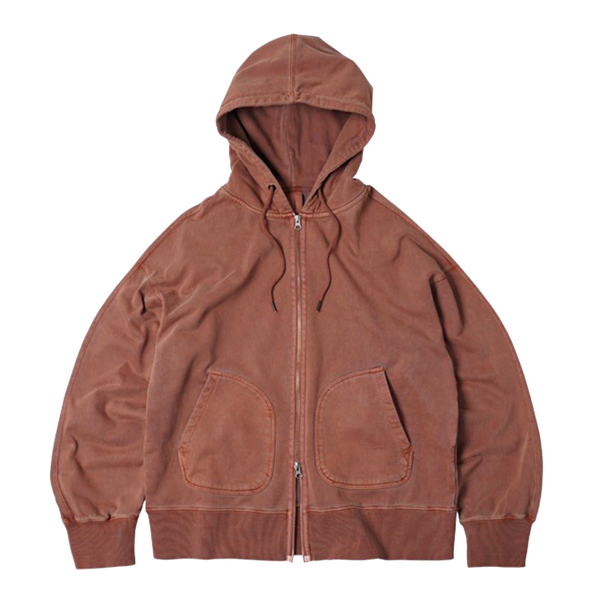 OG Pigment Dye Hood Zips Brick