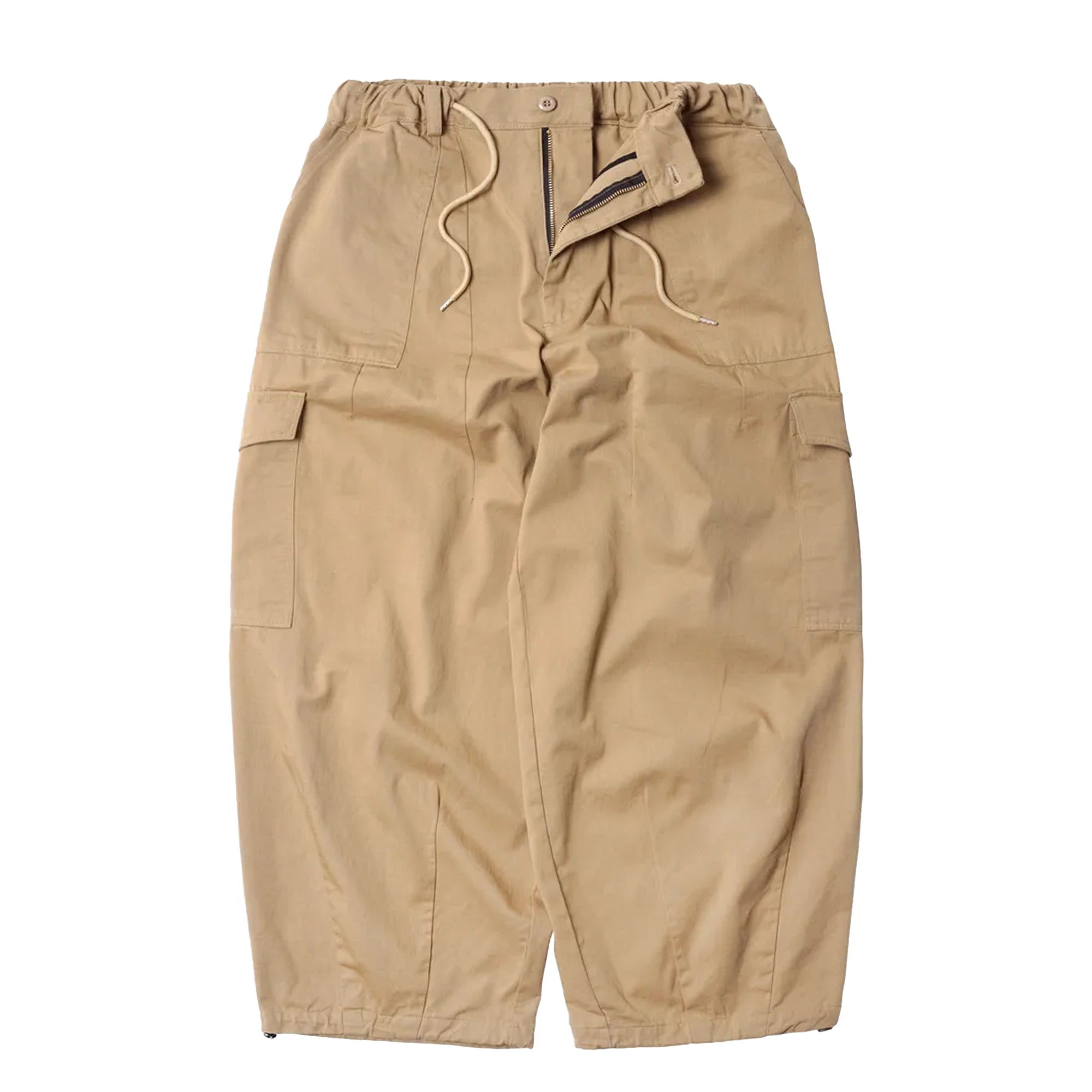 Twill Cargo Balloon Pants Beige
