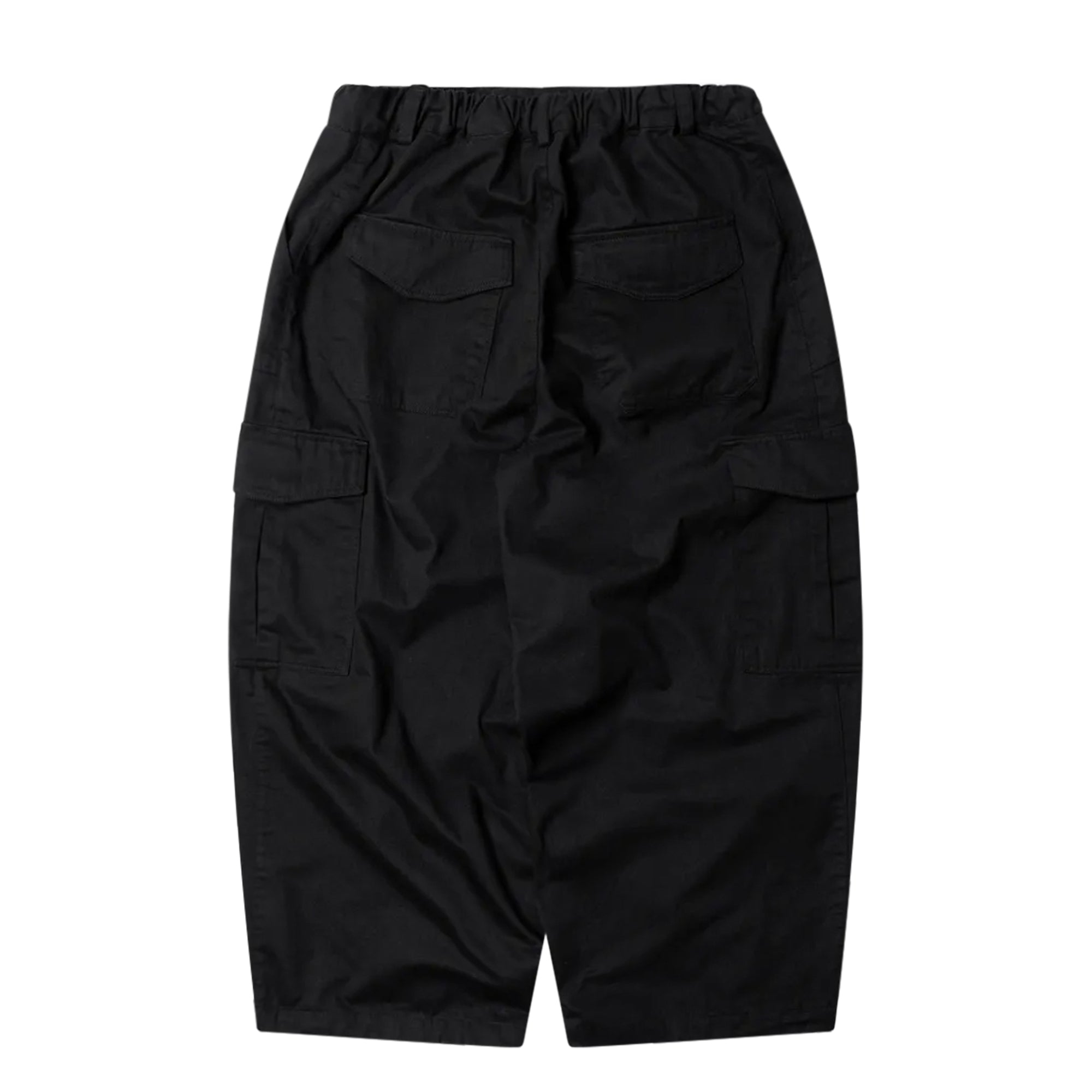 Twill Cargo Balloon Pants Black