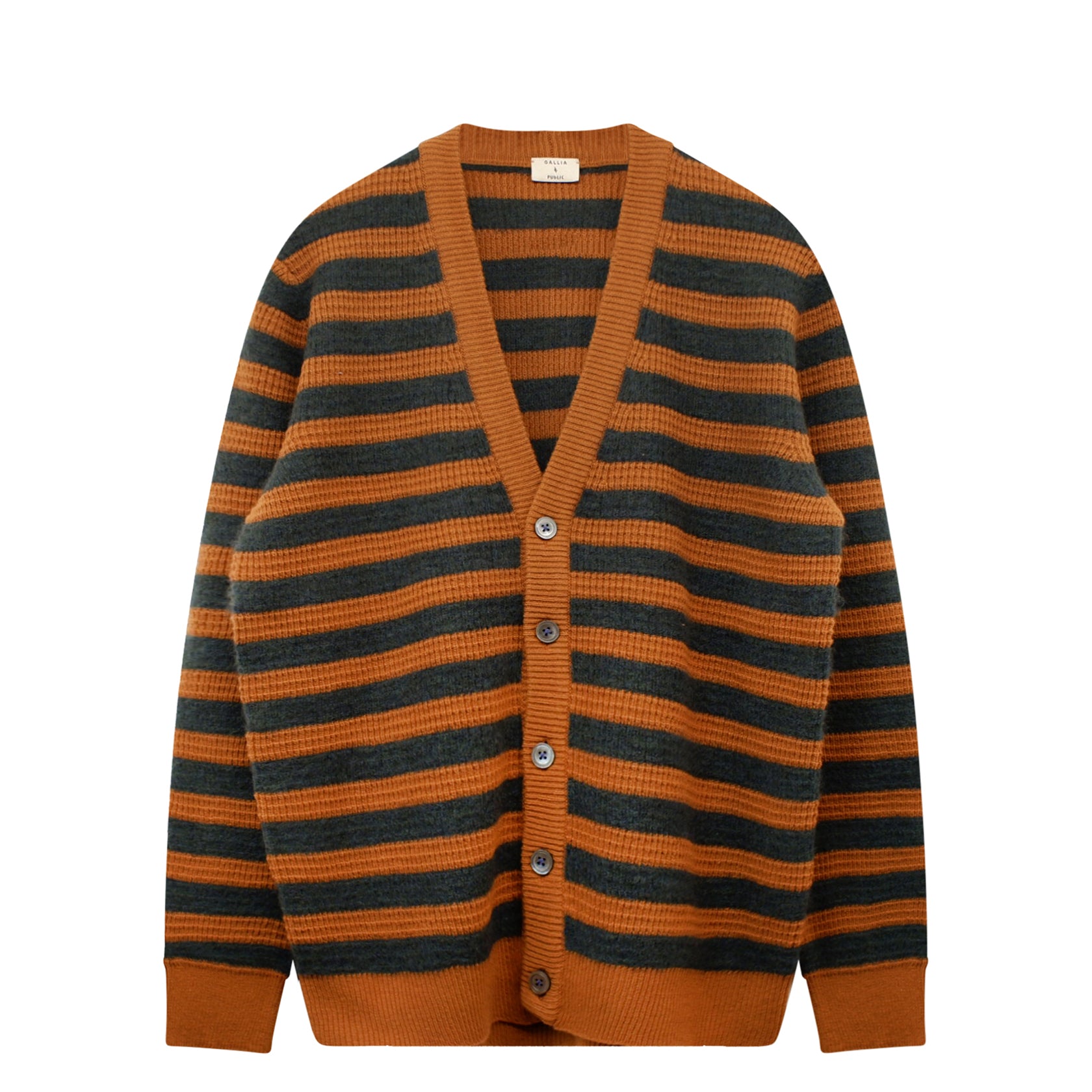 Stripe Cardigan Green/Brown
