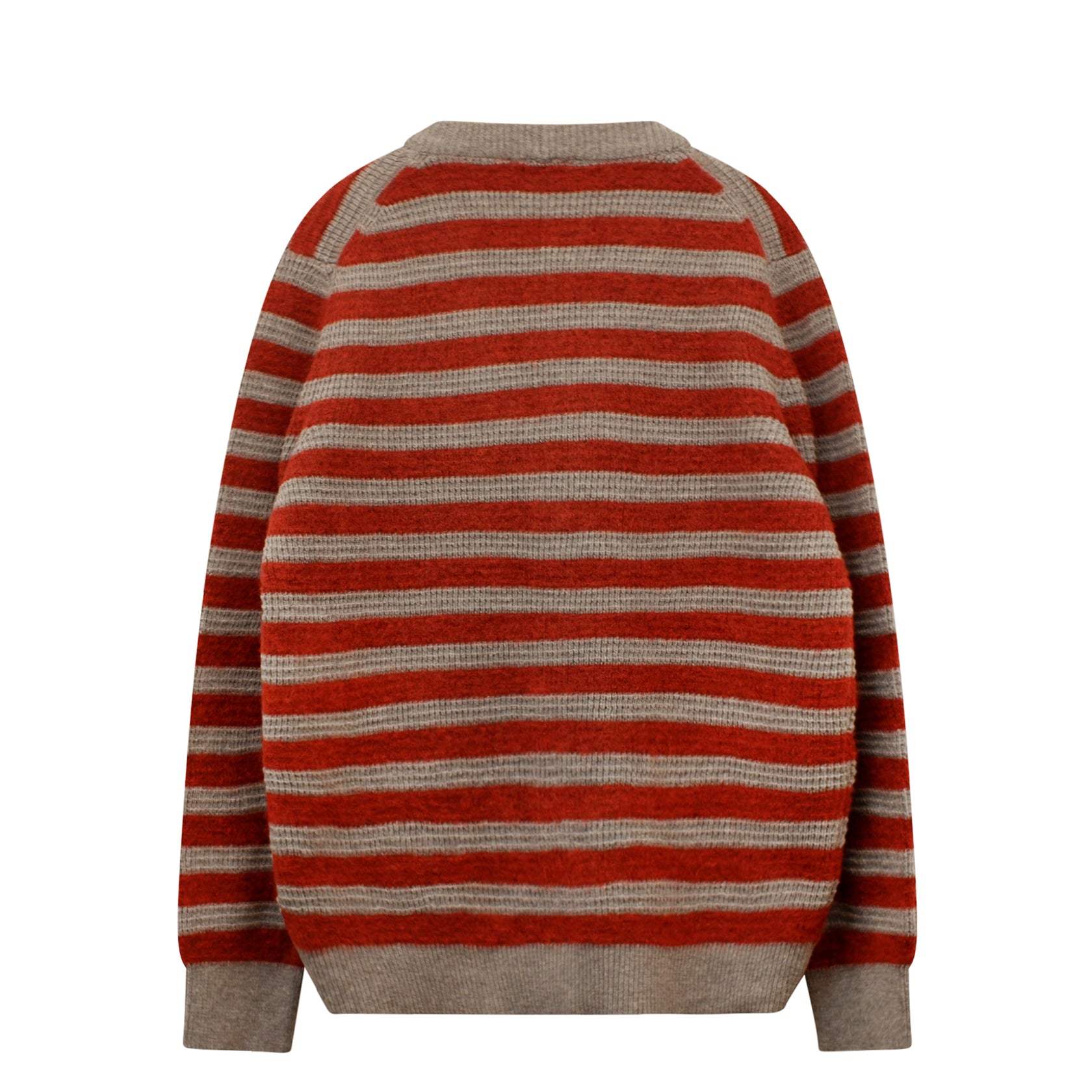 Stripe Cardigan Grey/Red