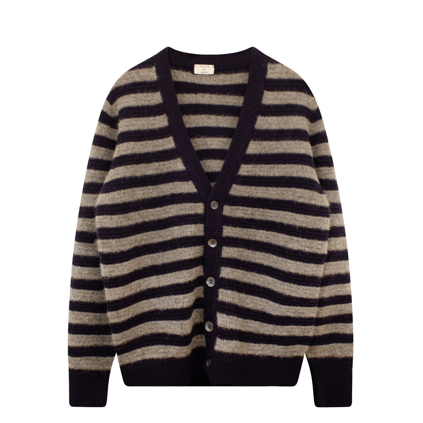Stripe Cardigan Navy/Grey