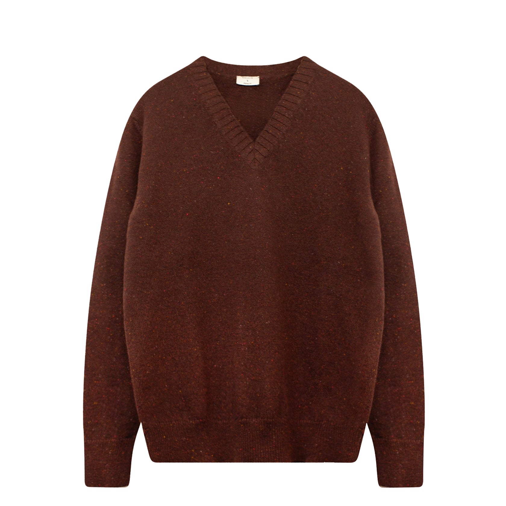 V Neck Jumper Brown