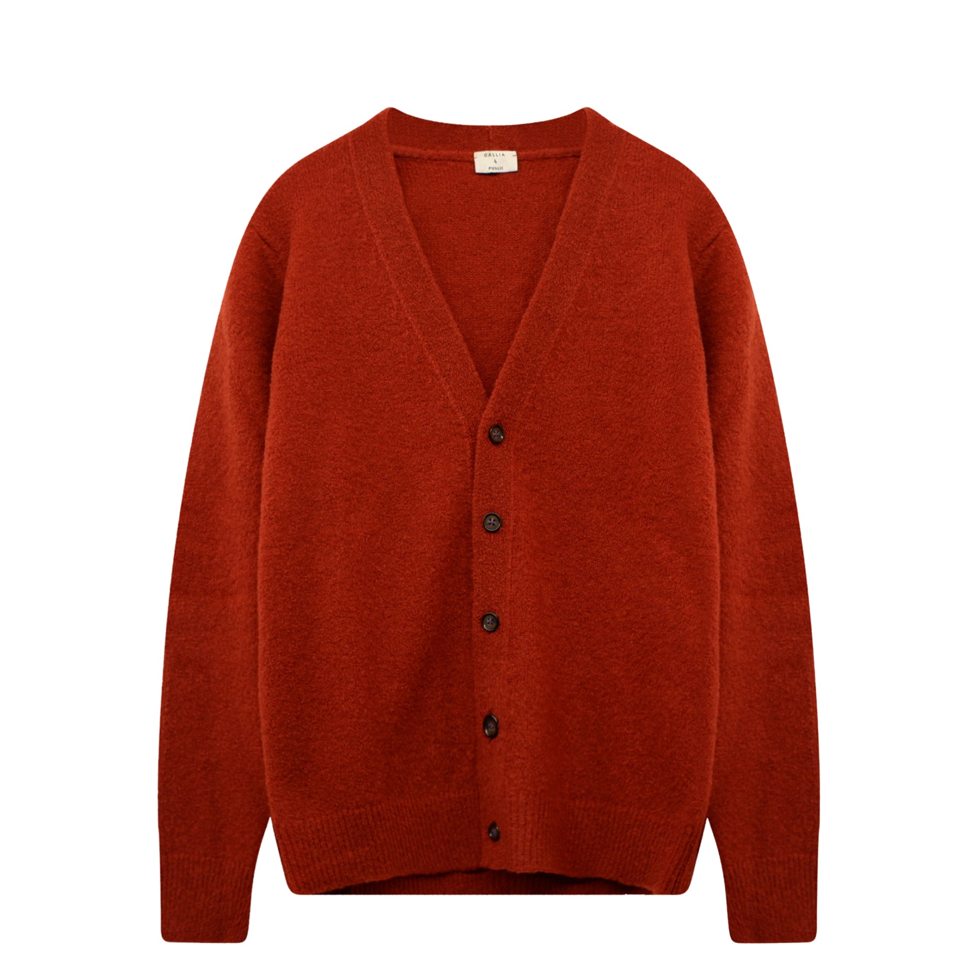 Wool Cardigan Carson Ruggine