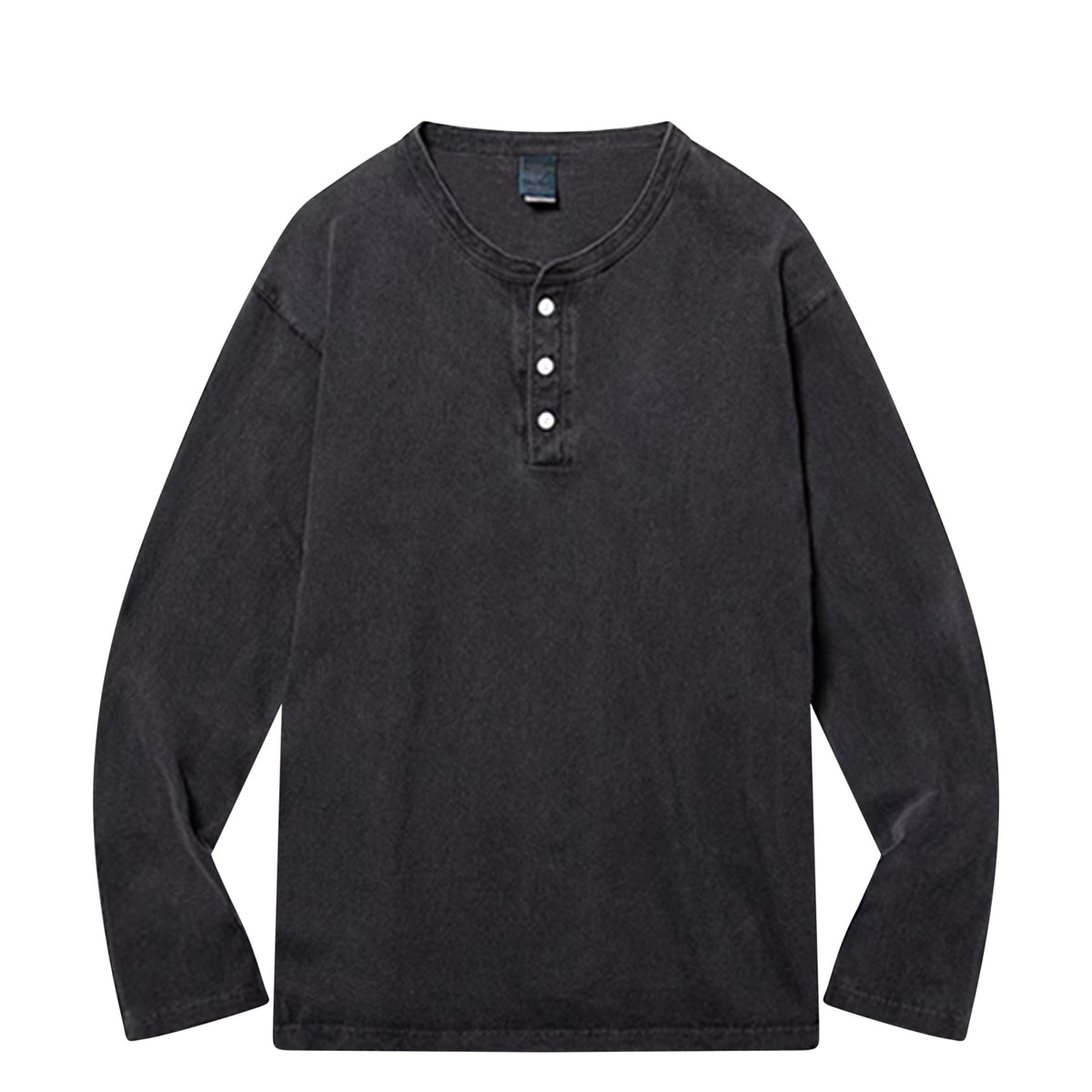 L/S Henley Tee P-Black