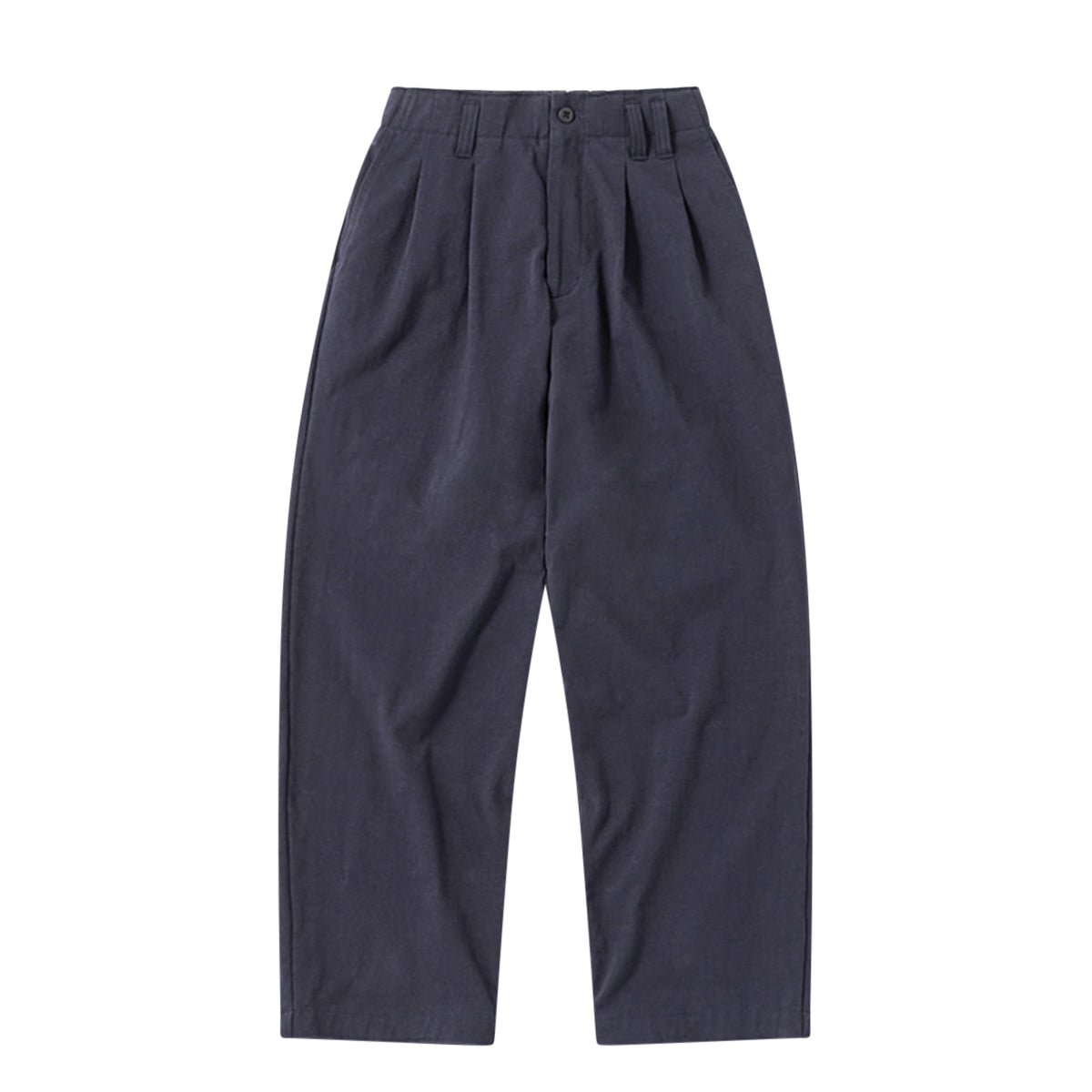 Stretch Wide Trousers Dark Navy