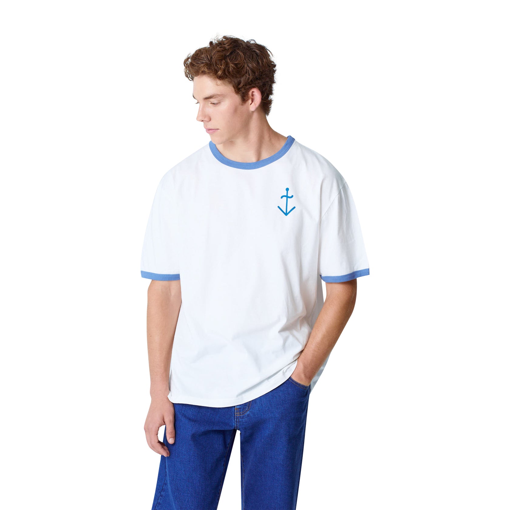 Meneres Off-White / Indigo Logo