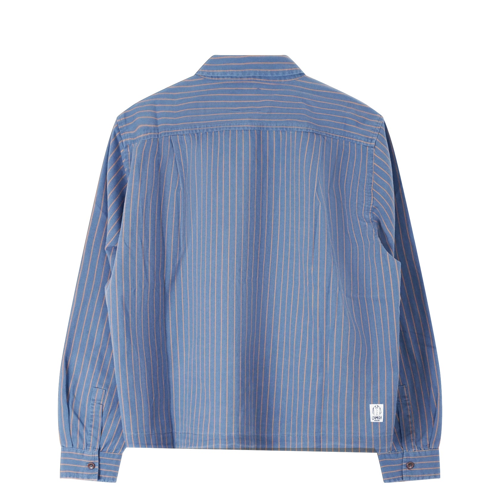Levantina Indigo Striped Pinstripe Crop Shirt