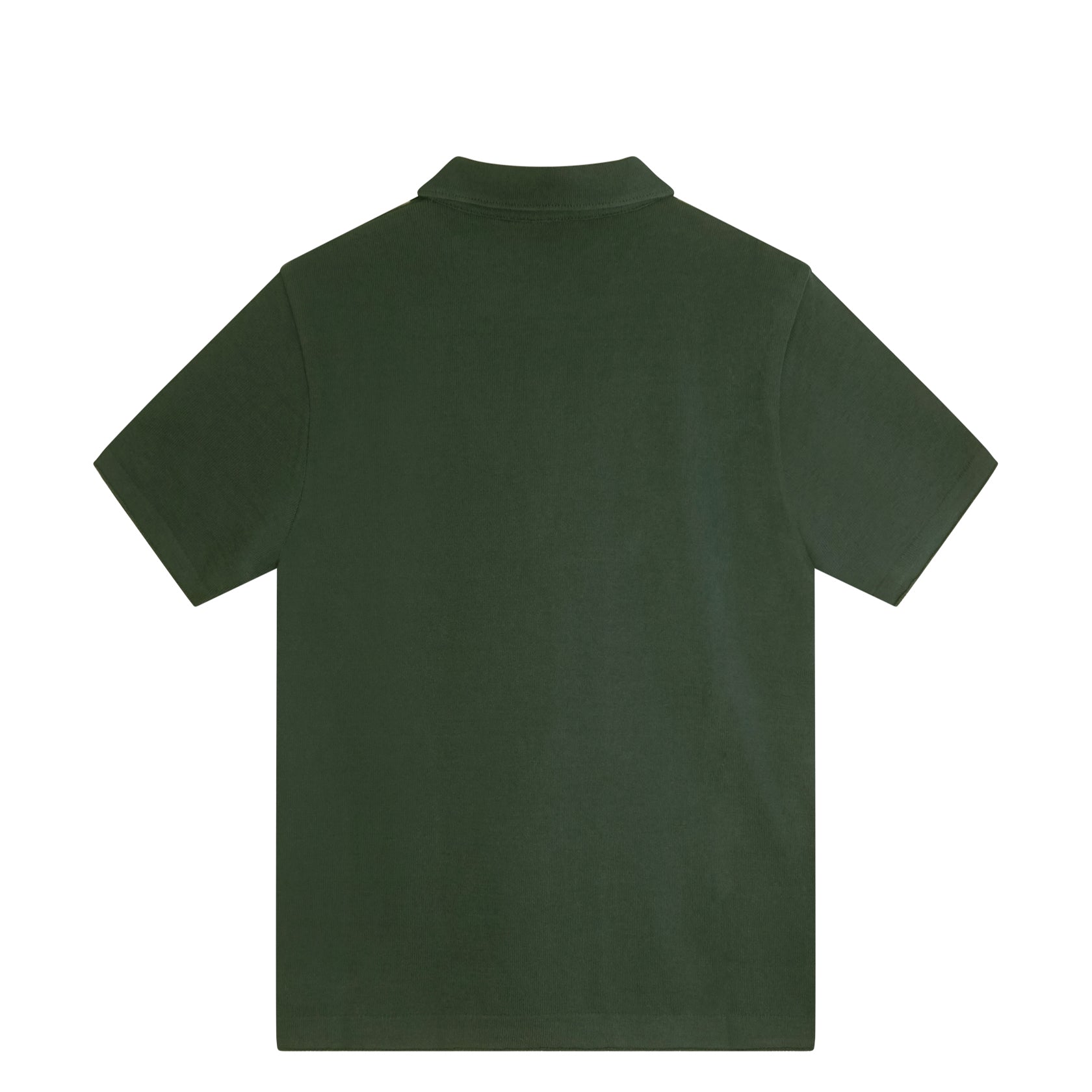 4-button short-sleeve polo shirt, dark green