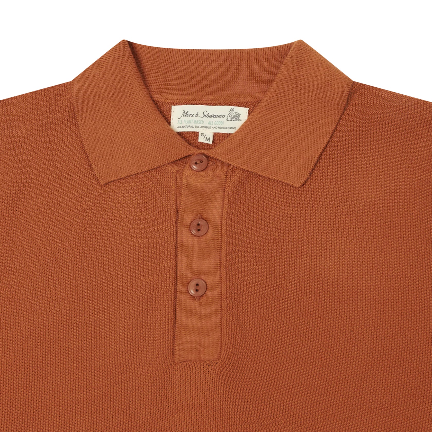 Cotton Piqué Short Sleeve Polo Shirt Caramel