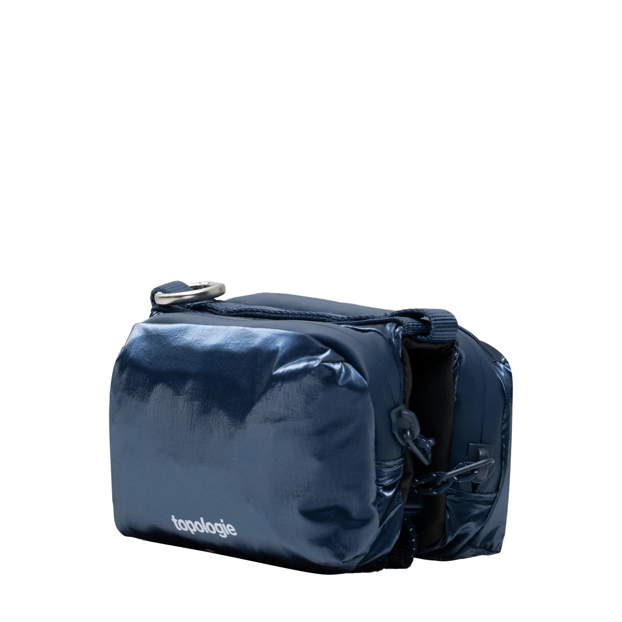 Wares Bags Mini Bottle Sacoche Marine Blue Metallic