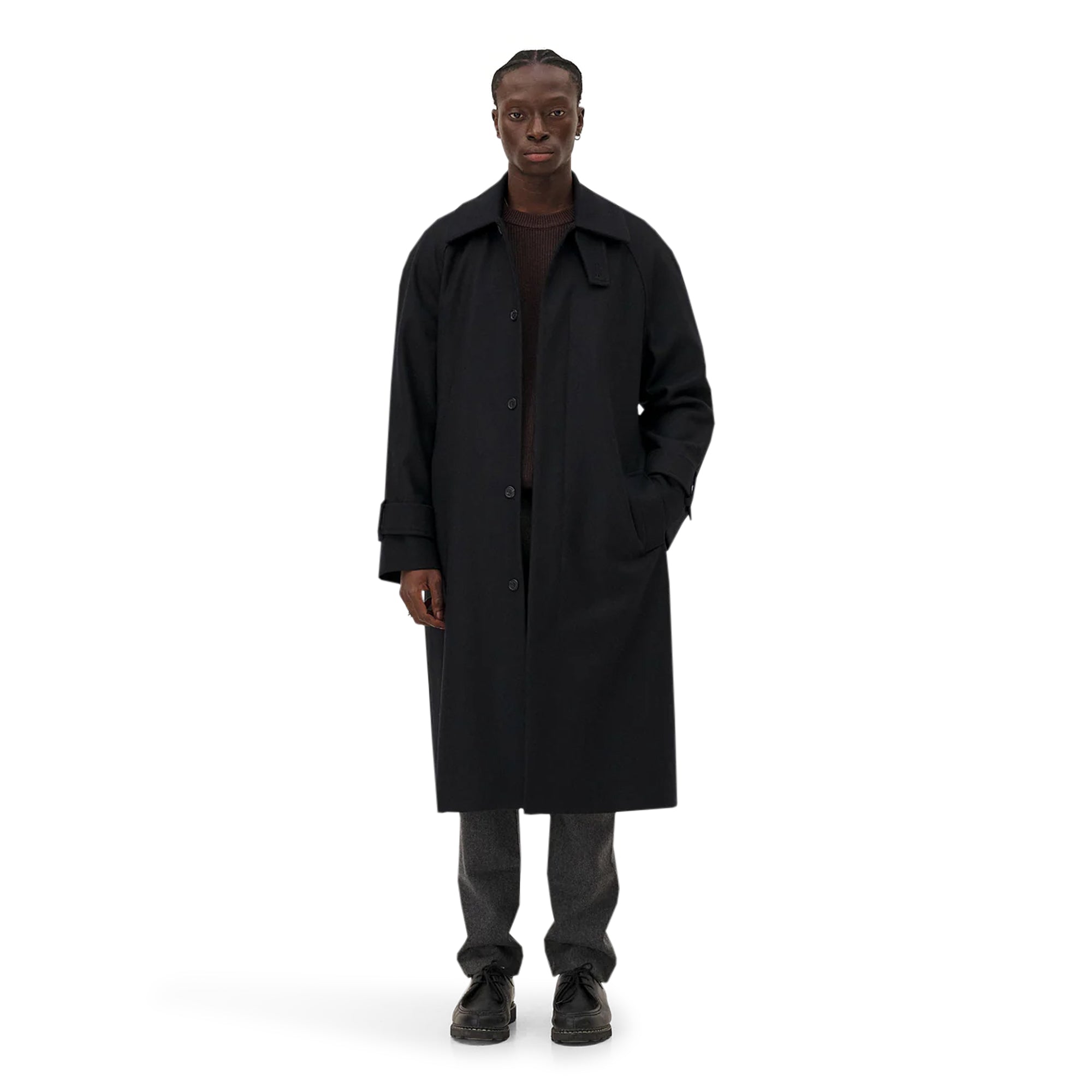 Verlaine Dark Forest Long Coat Midnight Blue