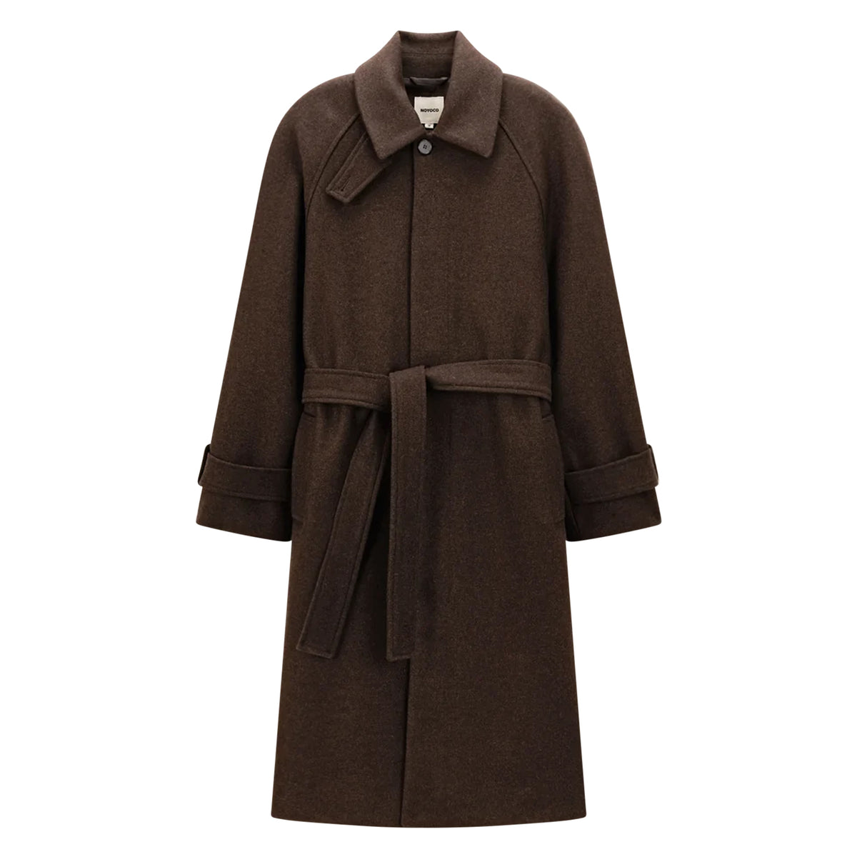 Verlaine Long Belted Coat Marron