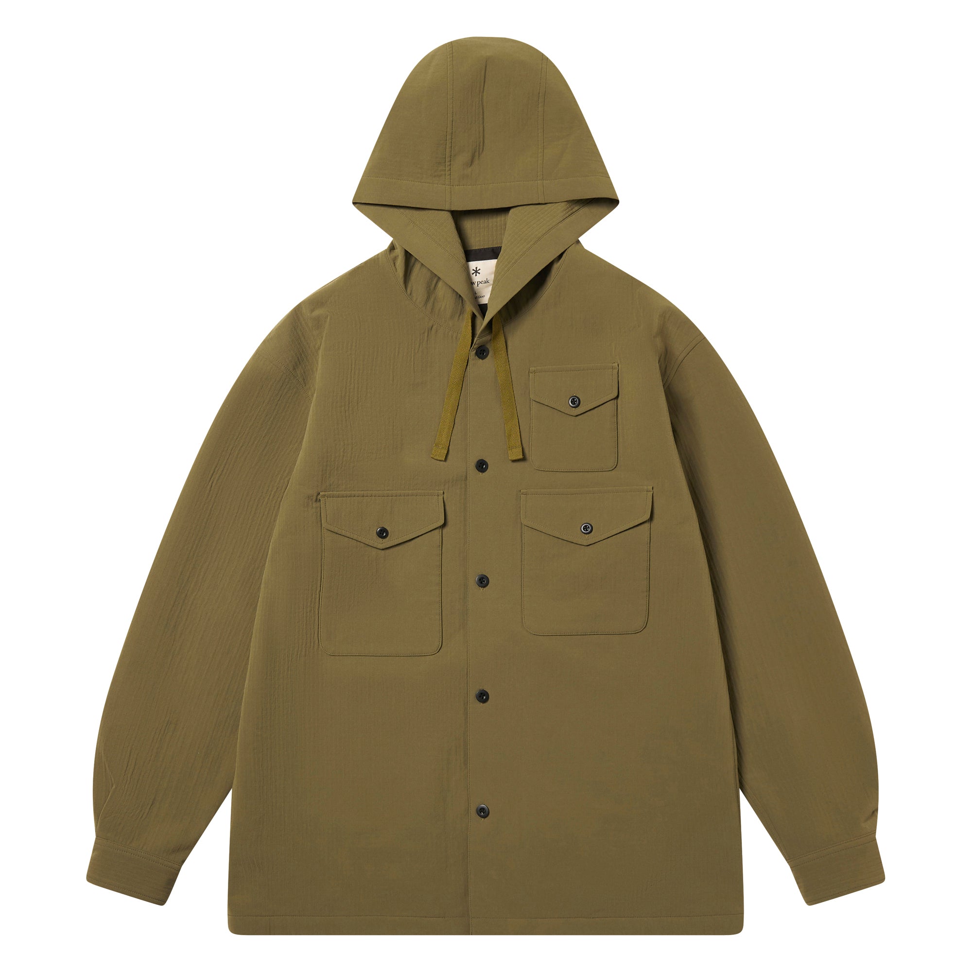 Easy Cloth Hooded Shirt Olive
