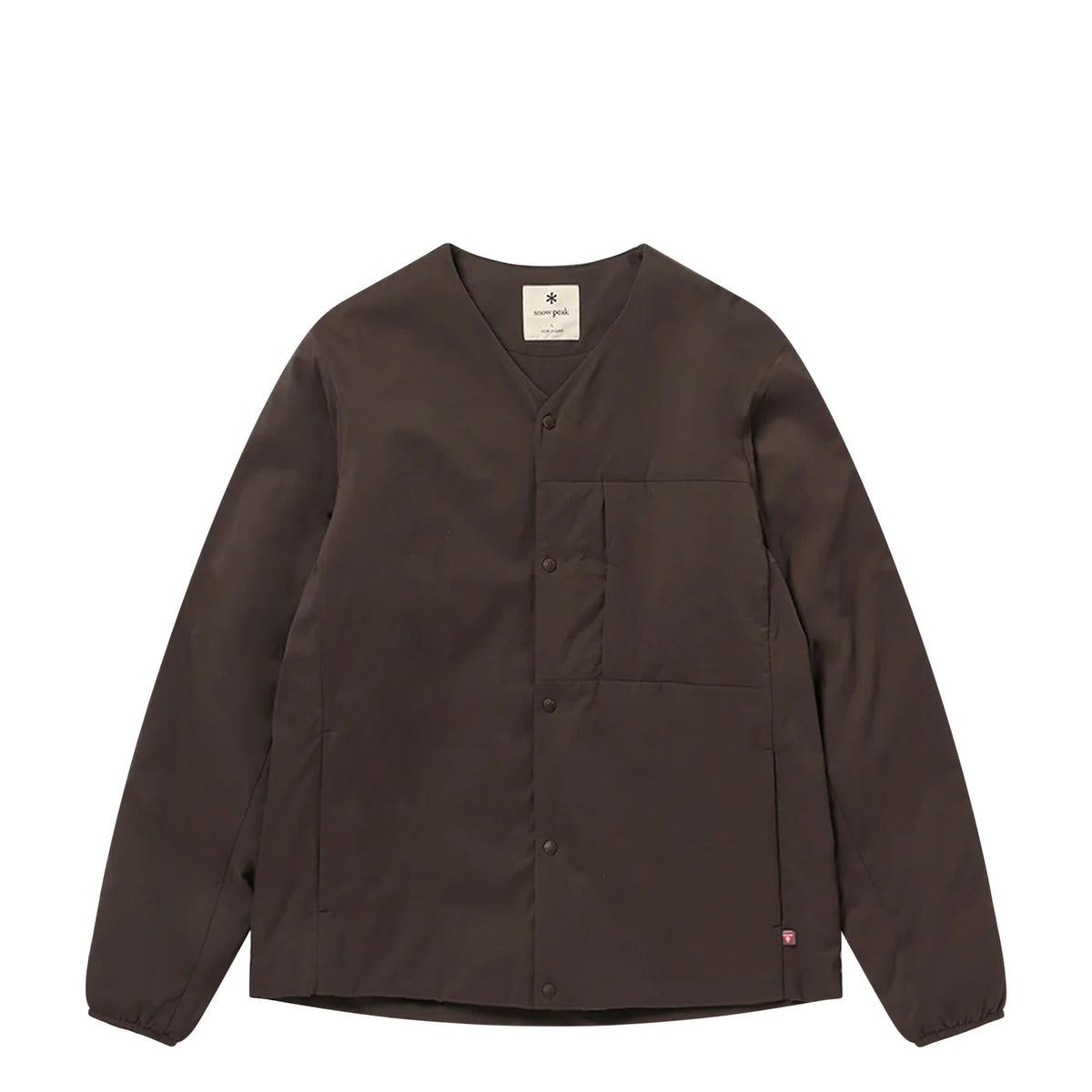 Flexible Insulated Cardigan Dark Brown