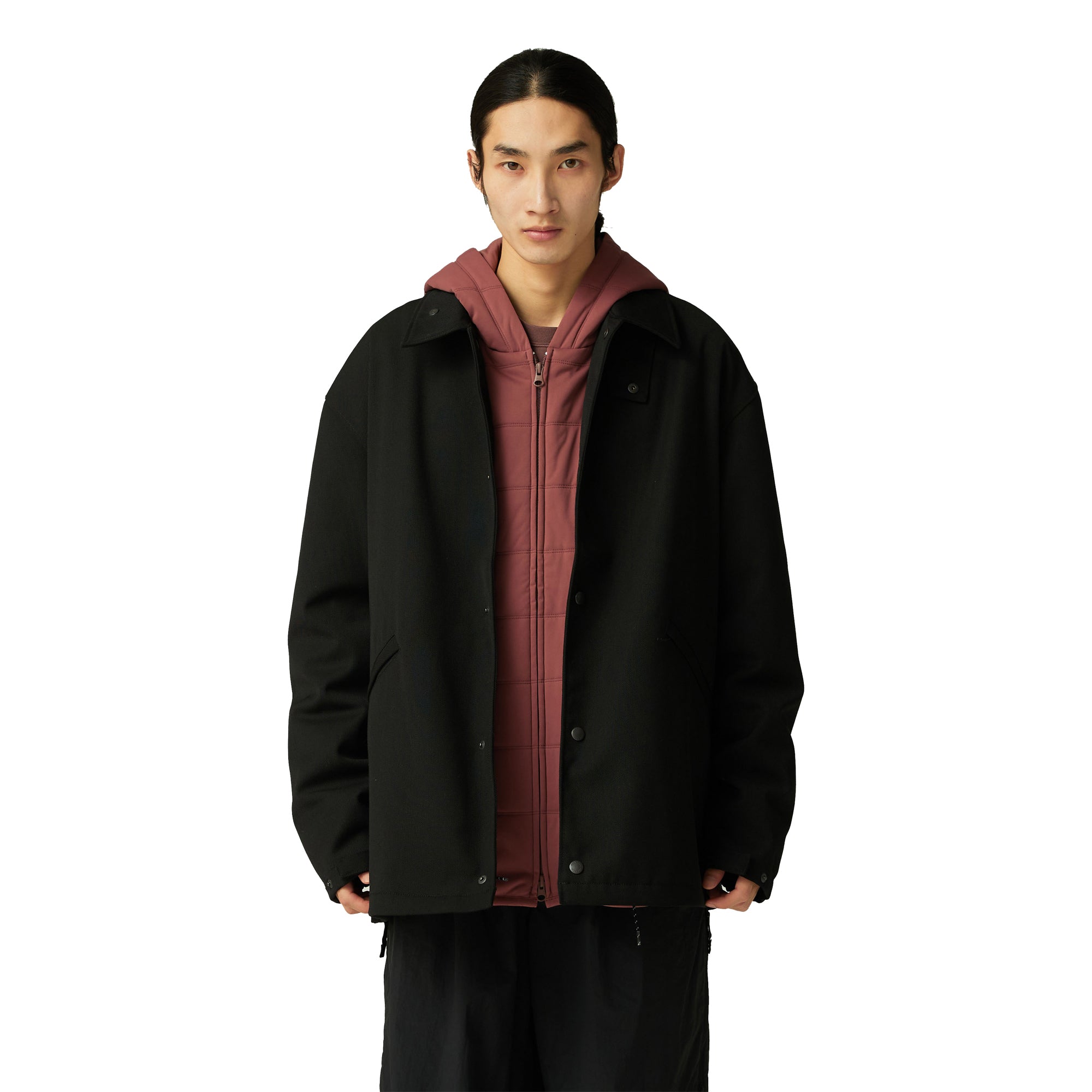 Hybrid Wool Coach Jacket Black