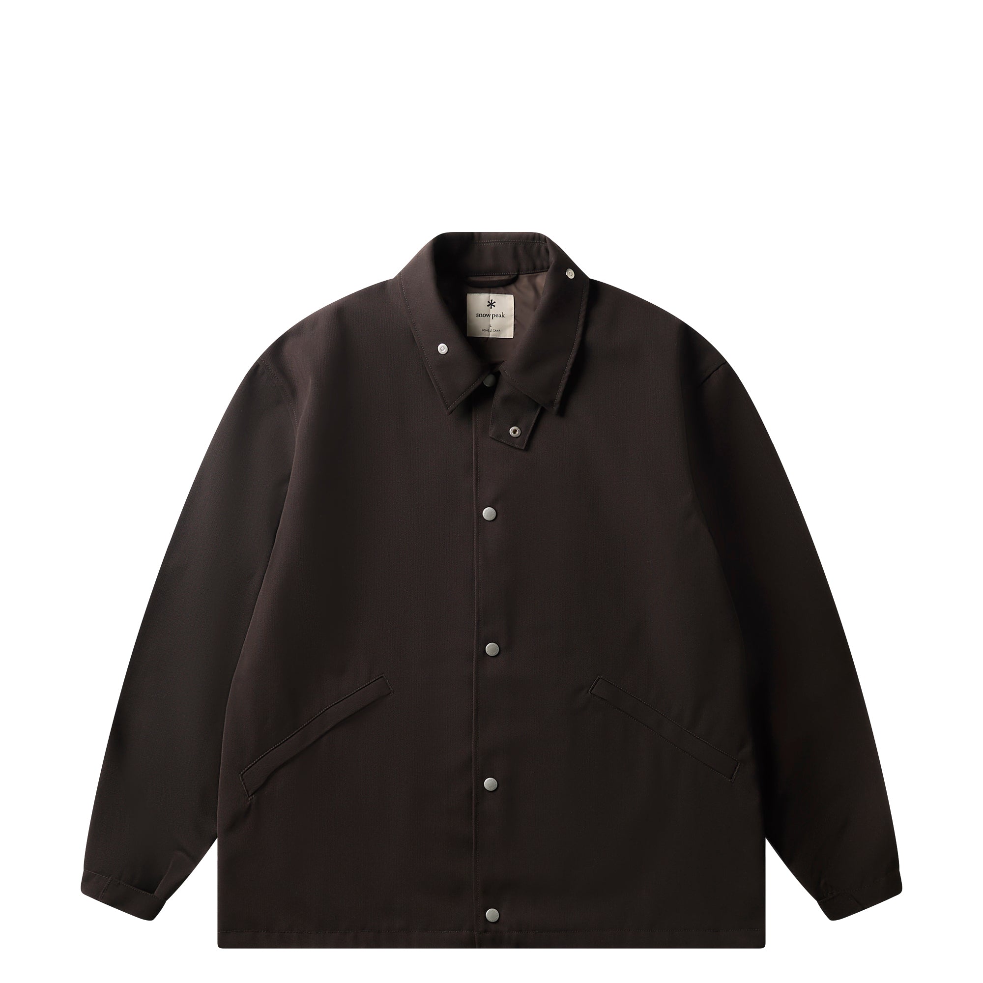 Hybrid Wool Coach Jacket Dark Brown