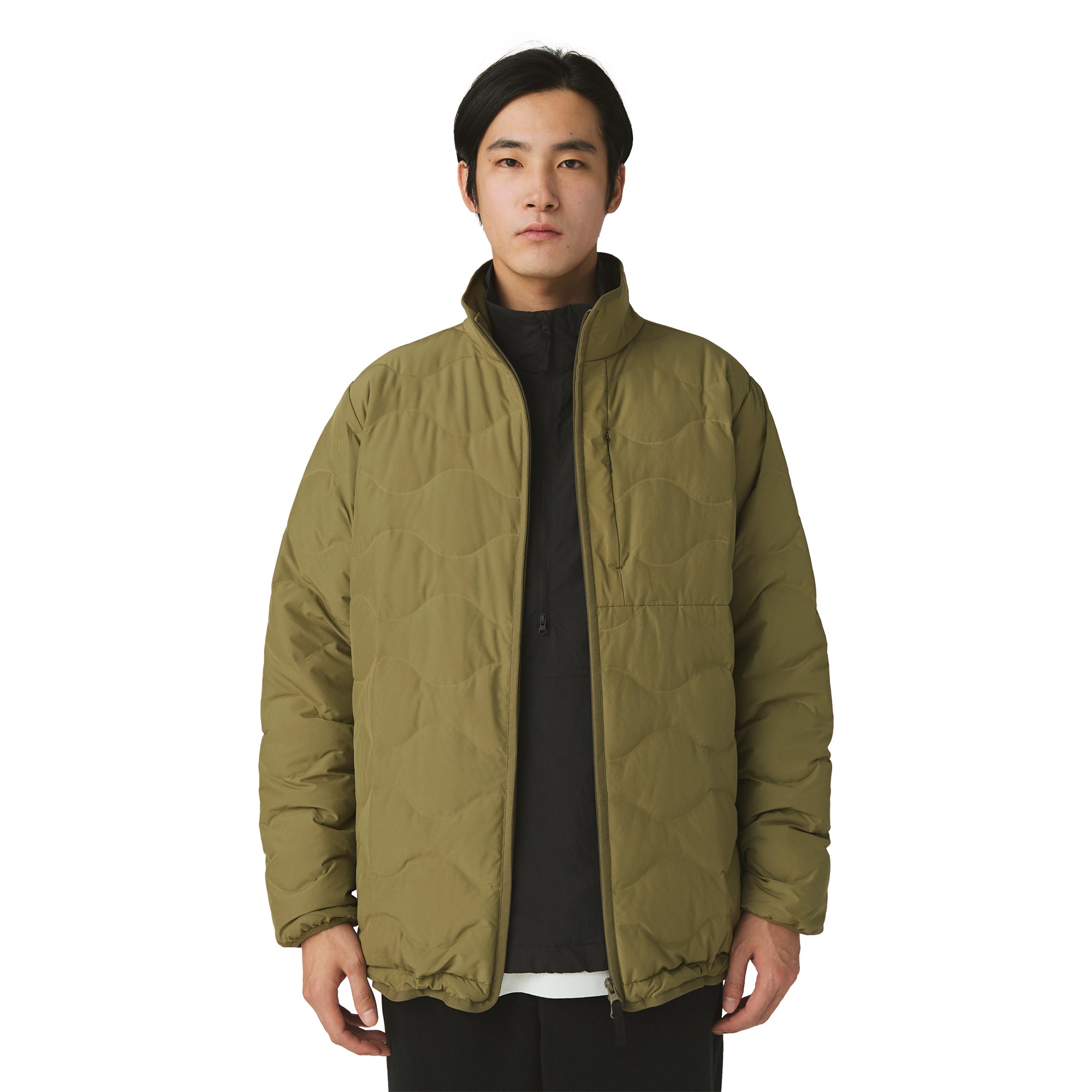 Seamless Quilted Down Jacket Olive