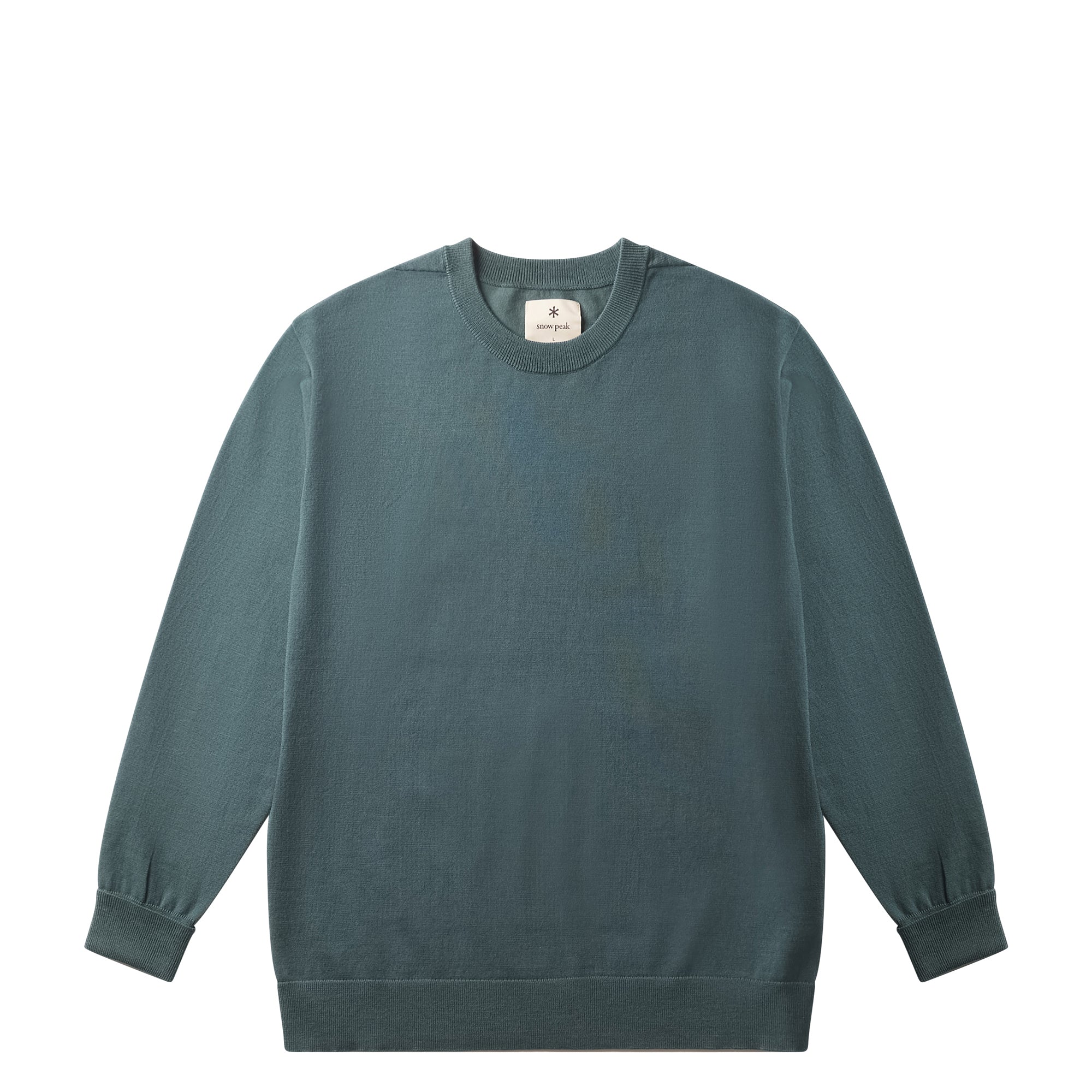 Washable Wool Crewneck Knit Green