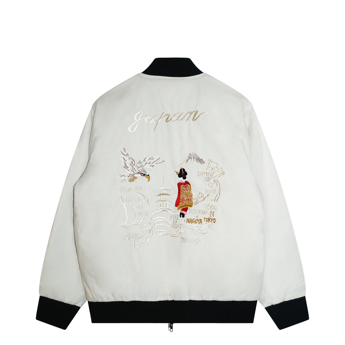 Reversible Skajan Down Jacket Black x White