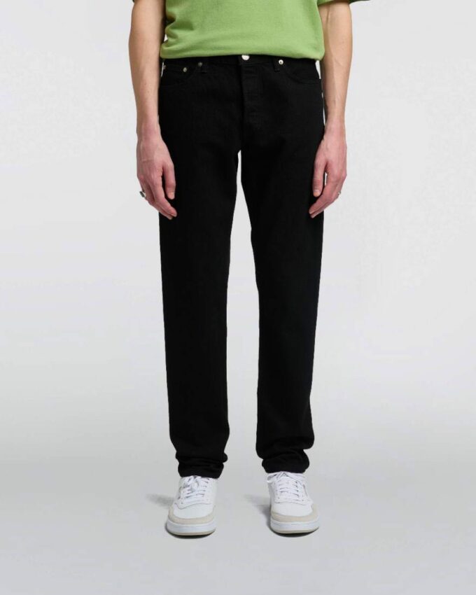 edwin regular tapered jeans nero made in japan