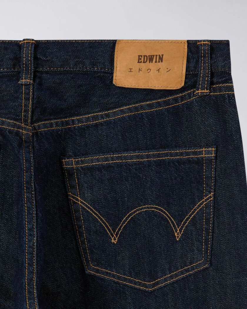 Edwin jeans da uomo japponese blue rinsed used regular tapered