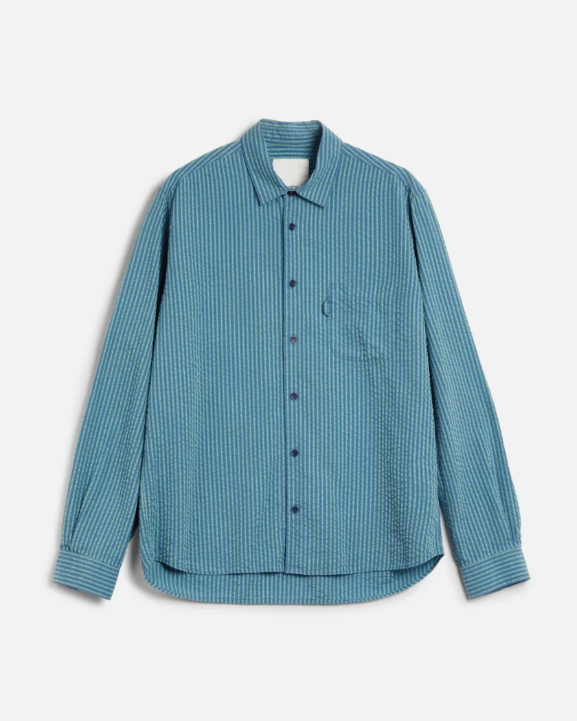 Ymc Curtis Shirt Blue/Green