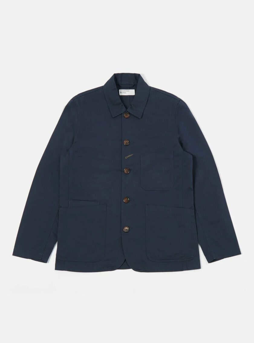 Universal Works Bakers Jackets navy Workwear