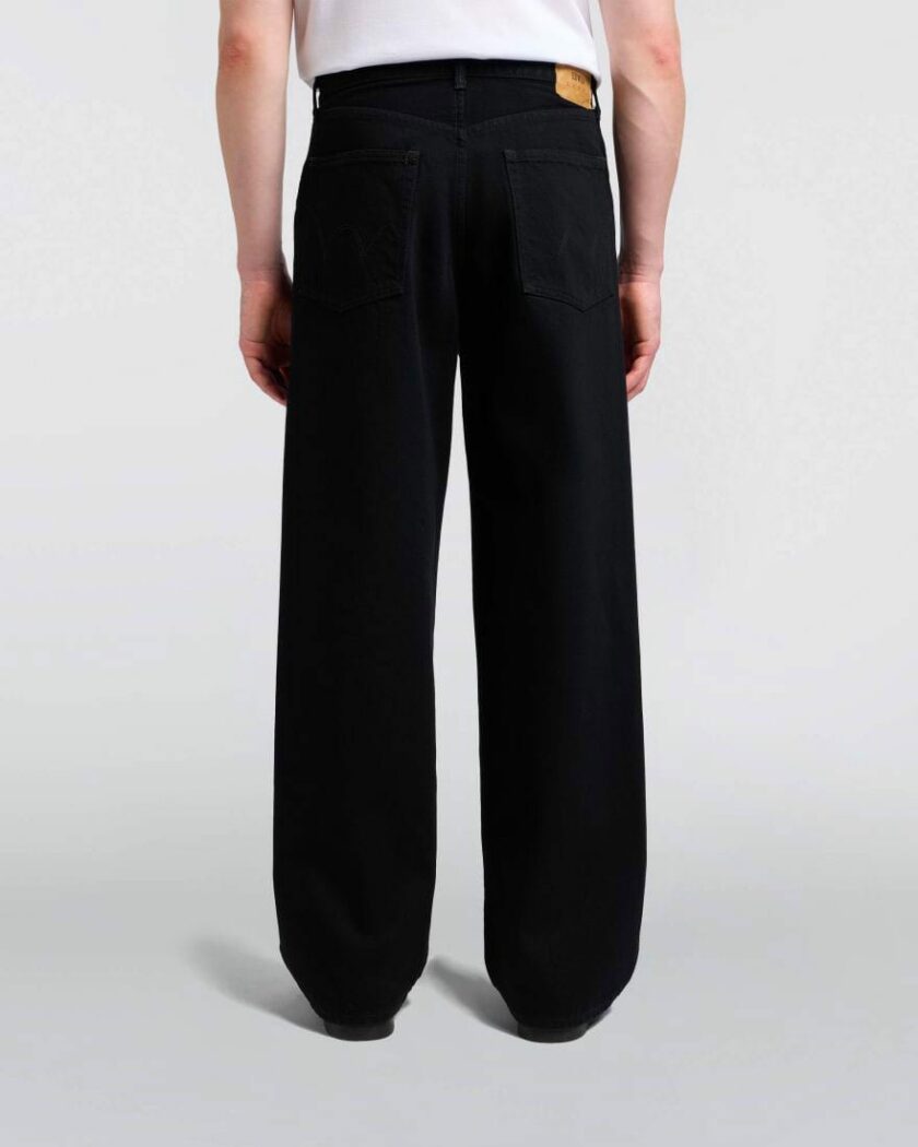 Edwin jeans da uomo in denim giapponese black - unwashed wide pant