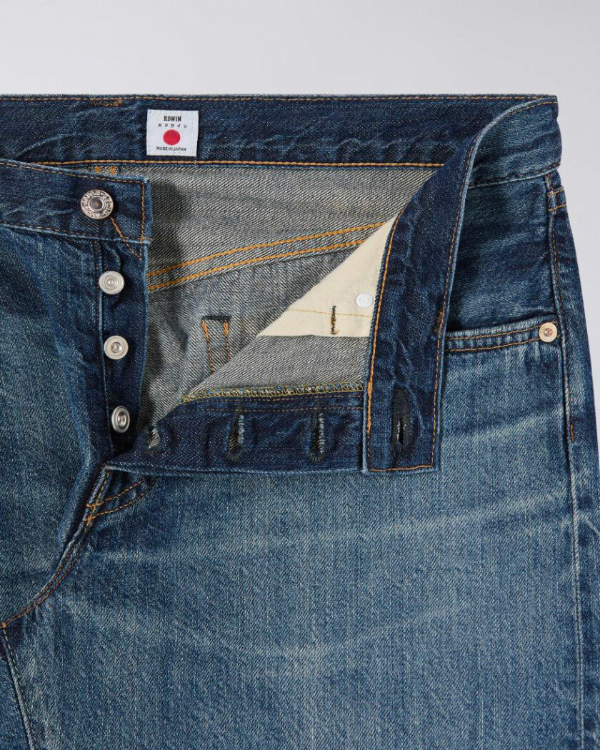 Edwin jeans da uomo giapponese blu dark used regular tapered