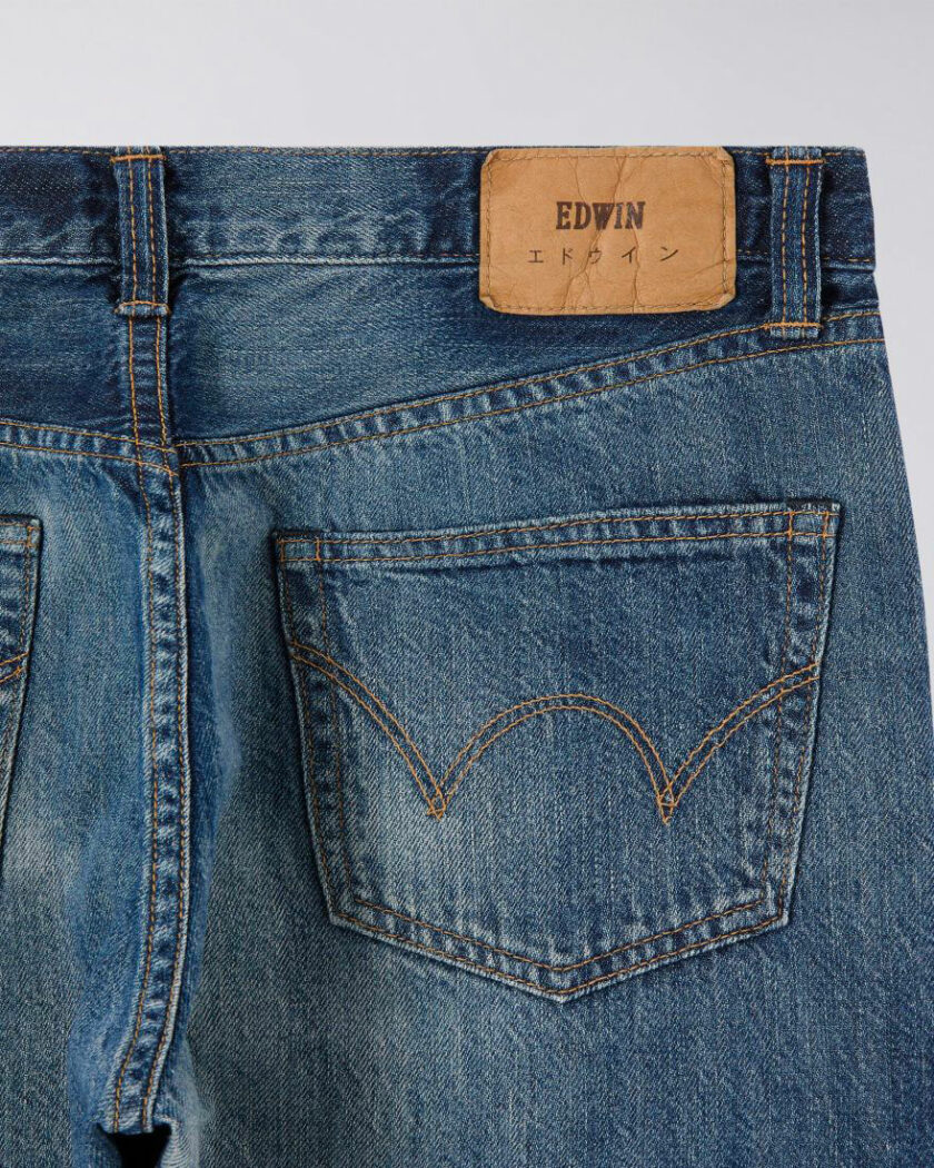 Edwin jeans da uomo giapponese blu dark used regular tapered