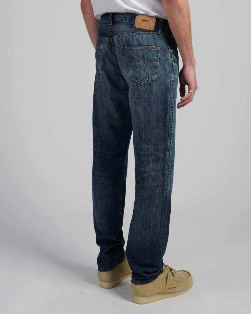 Edwin jeans da uomo giapponese blu dark used regular tapered