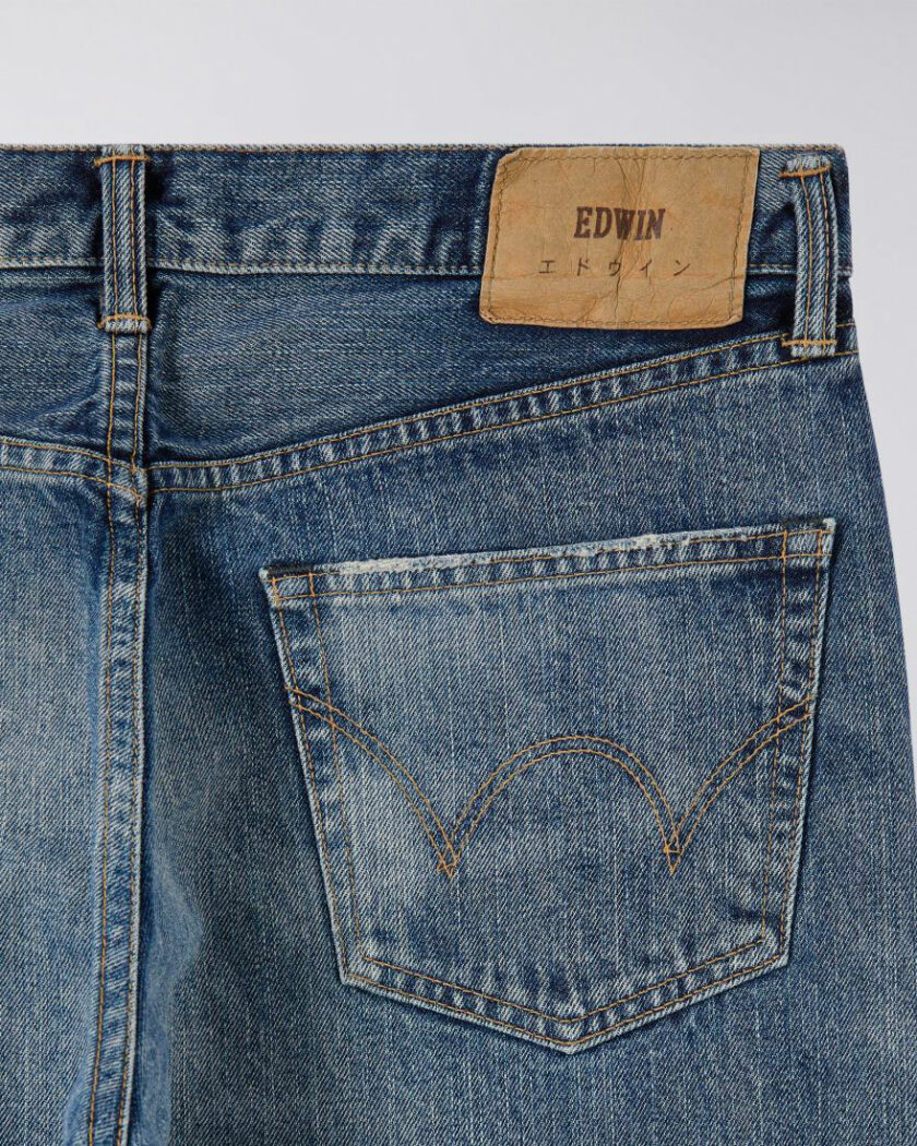 Edwin jeans da uomo japponese blue light used regular tapered