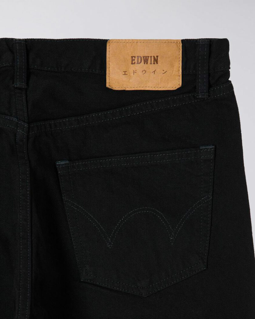 edwin regular tapered jeans nero made in japan