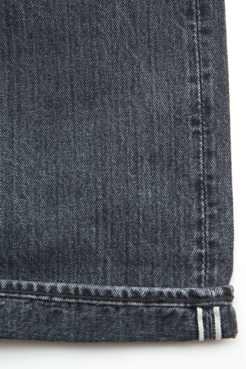 Orslow 105 Black Jeans in Denim Selvedge Giapponese con Lavaggio Stone Wash Nero