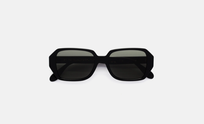 Retrosuperfuture Limone Black Occhiali da Sole in Acetato Nero con Lenti ZEISS